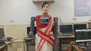 Students in India build strange-looking AI robot teacher