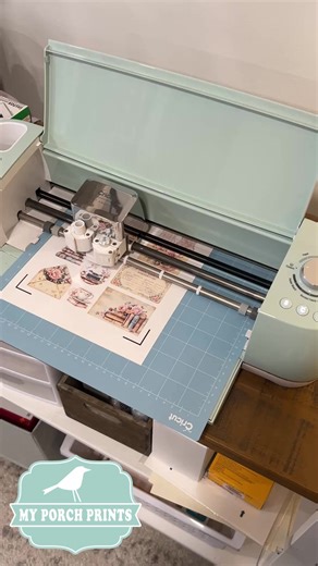 😍Let's fussy cut with Cricut! Includes how to CROP an image, erase the white background, etc. From My Porch Prints on YouTube. Tutorial link is in the comments. | Junk Journal Ideas: My Porch Prints