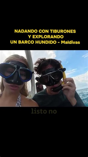 Nadando con tiburones y explorando un barco hundido en Maldivas