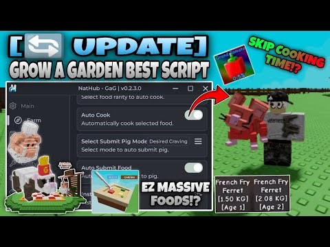 GROW A GARDEN *SKIP COOKING TIME* SCRIPT, AUTO COOK, AUTO EVENT & MORE! - ROBLOX SCRIPTS PASTEBIN