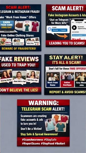 Don’t get trapped by fake Instagram & Telegram scams!#scamalert #cybersafe #staysafe