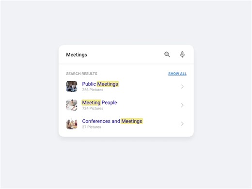 FREE - Search Widget Interaction