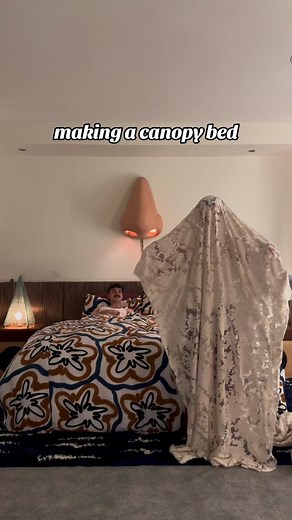 Making a Canopy Bed: Stressful but Worth It! #interiordesign #bedroom #bed #canopybed