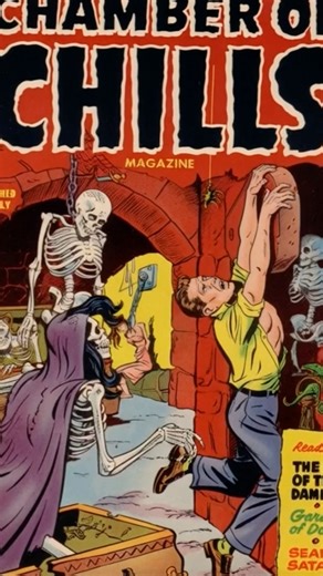 chamber of chills comic cover #animation #art #foryou #like #vintage #retro #comic #colors #horror