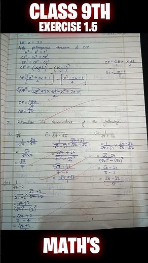 NCERT math's class 9 chapter 1 Number System Exercise 1.5 solution #maths #ncert #class9 #solution