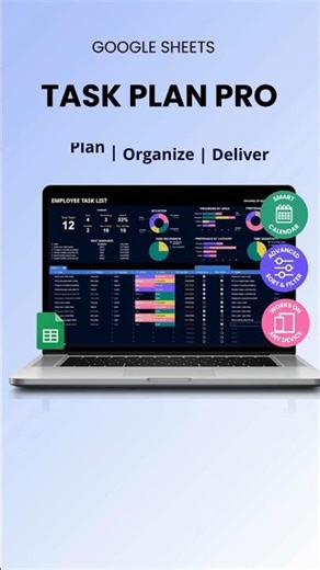 Task Plan Pro Google Sheet | Professional Task Planning Tool #google