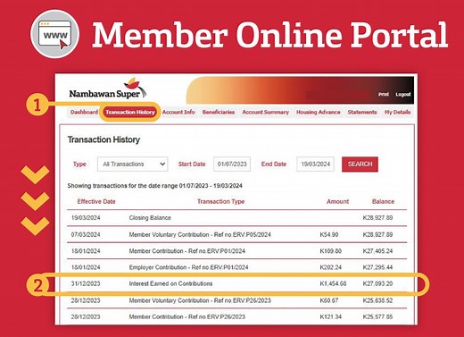 Have you checked your updated balance with the 2023 credited interest? You can check on the Online Member Portal or the Mobile App. To check through the Online Member Portal you can follow these 2 easy steps: 1. Once you login, click on the Transaction History Tab, to view your transaction history. 2. Scroll down to December 31, 2023 which should show interest earned on your contributions for 2023. To check through the Mobile App you can follow these 3 easy steps: 1. Once you’ve opened and acces
