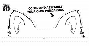 Free Printable Disney Turning Red Panda Ears Craft