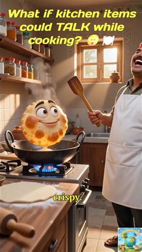 Talking Kitchen Utensils Cook Chapati Poori Dosa Idly | Funny Animated Cooking Story 🍳