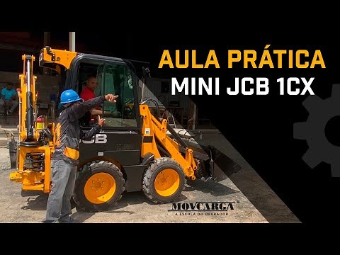 Como Operar Mini Retroescavadeira JCB 1CX I Inspeção I Funções I Controles