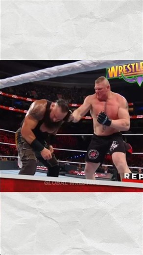 What happened that caused Strowman and Lesnar to go off script?