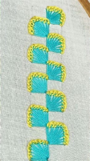 Beginner Friendly Embroidery Design 🧵✨ #Shorts #Embroidery #YTShorts #diy #handmade
