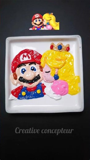 super mario color mixing #satisfying #colors #supermario #shorts