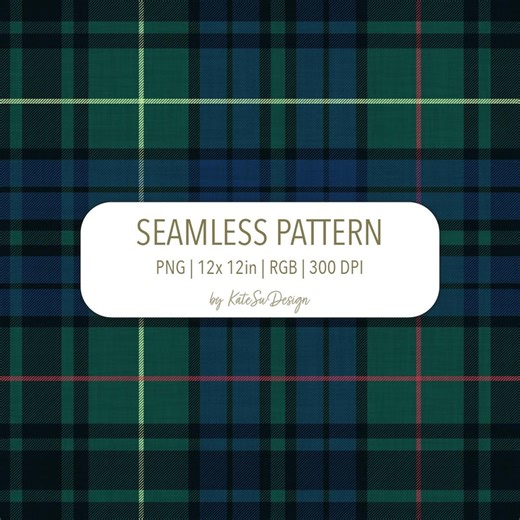 Dark Green Plaid Seamless Pattern PNG File Masculine Keighly Tartan Fabric Print Commercial Licence Wallpaper Teal Blue Digital Paper - Etsy