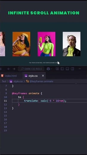 🔥 Create Infinite Scroll Animation with Just CSS – No JS!