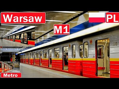 🇵🇱 WARSAW METRO M1 2022 | Metro Warszawskie【4K】