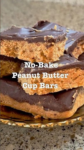 Peanut Butter Cup Bars | No Bake Reese’s Copycat Recipe | The Kitchen Playbook