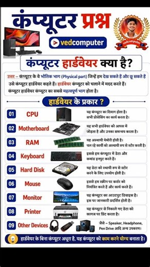 😱 99% लोगों को Computer Hardware का मतलब नहीं पता! #Shorts #ComputerGK #ComputerHardware