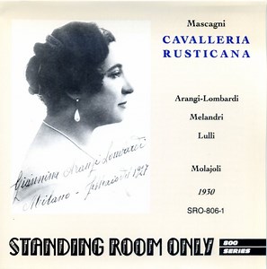 Mascagni - Arangi-Lombardi, Melandri, Lulli, Molajoli - Cavalleria Rusticana