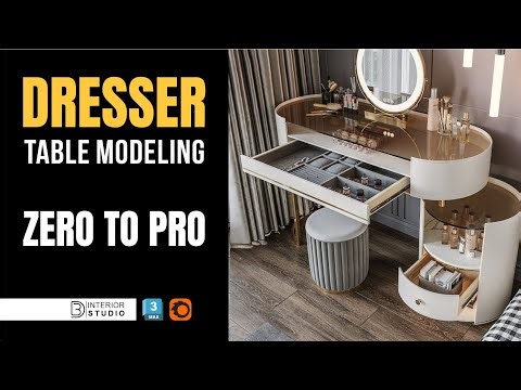 Dresser Table 3D Modeling | Complete Step-by-Step Tutorial | Zero to Pro Level ‪@3dinteriorstudio‬
