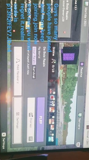 good bedrock realm with java pvp to join #minecraftbedrockrealm #minecraft #minecraft #bedrock