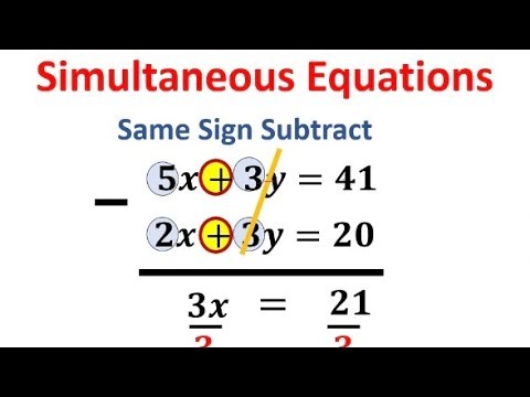 Solving Simultaneous Equations with the Same Coefficients | Algebra Basics