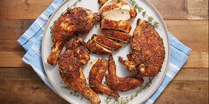 This Quick & Easy Air Fryer Rotisserie Chicken Tastes Like It's Been Roasting For Hours