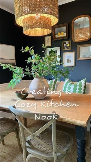 Cozy Kitchen Breakfast Nook #beforeandafter