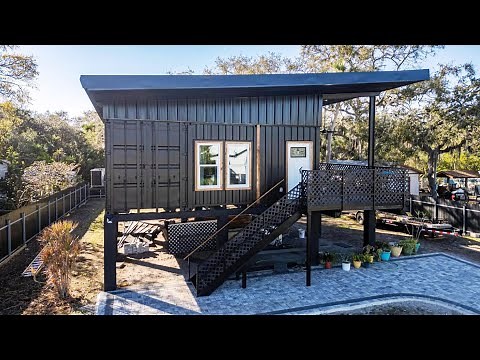 EXTRAORDINARY!! Shipping Container Home on Stilts