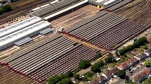 66K views · 356 reactions | Dozens of Tubes - normally packed with passengers - remained instead at a depot in Neasden today. Row upon row of carriages went no where, while roads into London became choked with traffic. | ITV London | Facebook