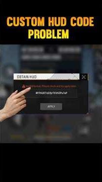 CUSTOM HUD CODE INVALID PROBLEM 😂😂😂 #trending #youtubeshorts #shorts #freefireshorts