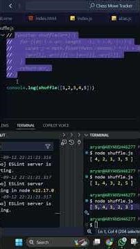 Solve Array shuffling in two lines with Trick #coding #programming #logicprogramming#100daysofc9de