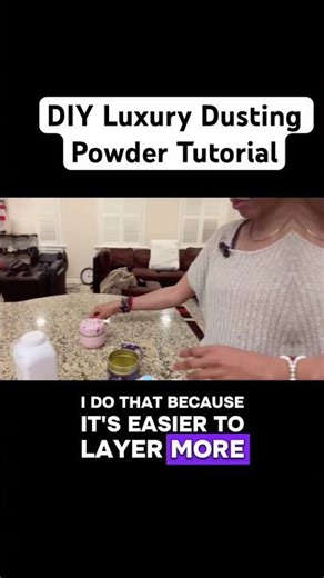 DIY Luxury Dusting Powder Tutorial #fyp #beautytips #dustingpowder #selfcare