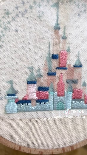 Disney Castle Embroidery Tutorial for Beginners