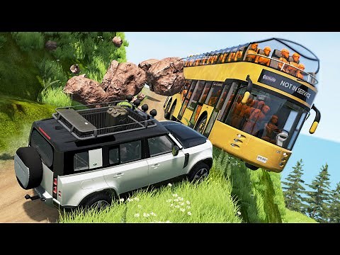 Double-Decker Bus Crashes - Beamng drive