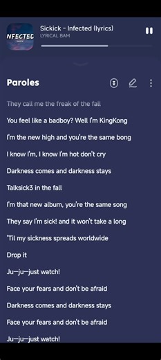 Infected - Sickick ( Part 3) #lyricsvideo #lyrics_songs #song #sickick #infected