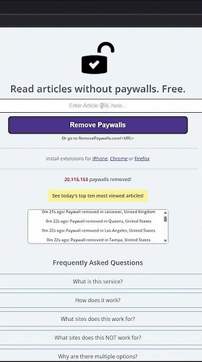 This Website Removes Paywalls Instantly #shorts