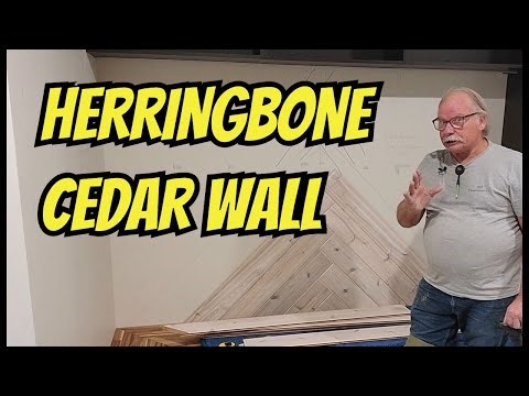 Installing Cedar Accent Wall with Perfect Chevron Pattern (Exact Cuts Required)