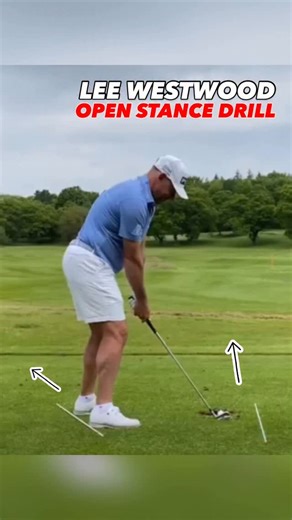 Here’s why Lee Westwood likes it👇 “I often use this drill to help open my hips allowing my hands to come through. It’s an exaggeration of the technique that then makes it second nature.” Why we like it and use it with some students: — good for those struggling with an overly in-to-out path — good for those seeking a fade — good for those that get too closed off — good for those who roll and shut the club — good for those with an overly high and out exit Although we’ve typically referred to this