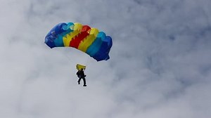 Flying On Parachute Stock Footage Video (100% Royalty-free) 2968141 | Shutterstock