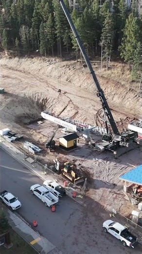 New lift, Angel Express, at Angel Fire Resort is moving along well.