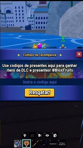 NOVO CÓDIGO DO BLOX FRUITS #roblox #bloxfruits #shorts #codes