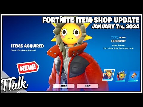 *NEW* SUNSPOT SET IS FINALLY HERE! Fortnite Item Shop [January 7th, 2024] (Fortnite Chapter 5)