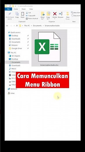 Cara Memunculkan Menu Ribbon Excel | Excel 2019 | #shorts
