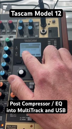 Post Compressor & EQ ￼to MTR & USB Interface on Tascam Model 12 #TascamModel12 #OneMinTutorial