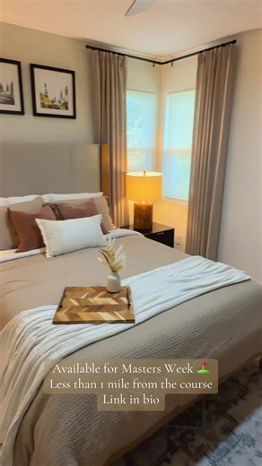 Available for Masters Week ⛳️ Organic modern apartment in Augusta, GA, less than 1 mile from the course. Calm, clean, and designed for comfort after a day of golf. 🔗 Book on Airbnb: https://www.airbnb.com/rooms/1348904451017235559 #MastersWeek #AugustaGA #Airbnb #Golf #OrganicModern