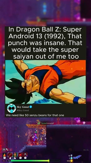 In Dragon Ball Z: Super Android 13 (1992), That punch was insane. That would take the super saiyan