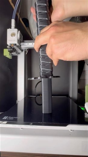 Showcasing the 3d printed retractable samurai sword. #madetogether #3dprinting #bambulab