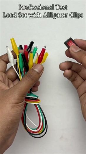 Professional Test Lead Set with Alligator Clips 🔌🐊 #gadgets #techshorts #diy #plug #connecter #tech