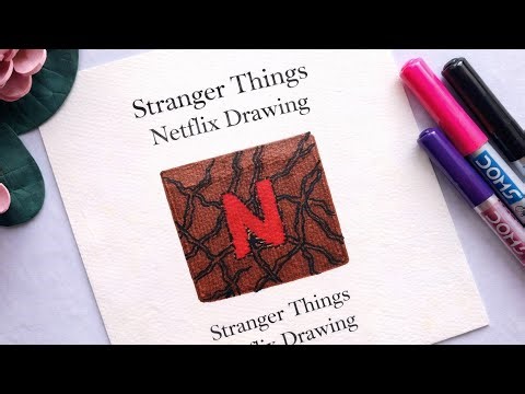 stranger things Netflix logo drawing #drawingforkids #strangerthings #netflix